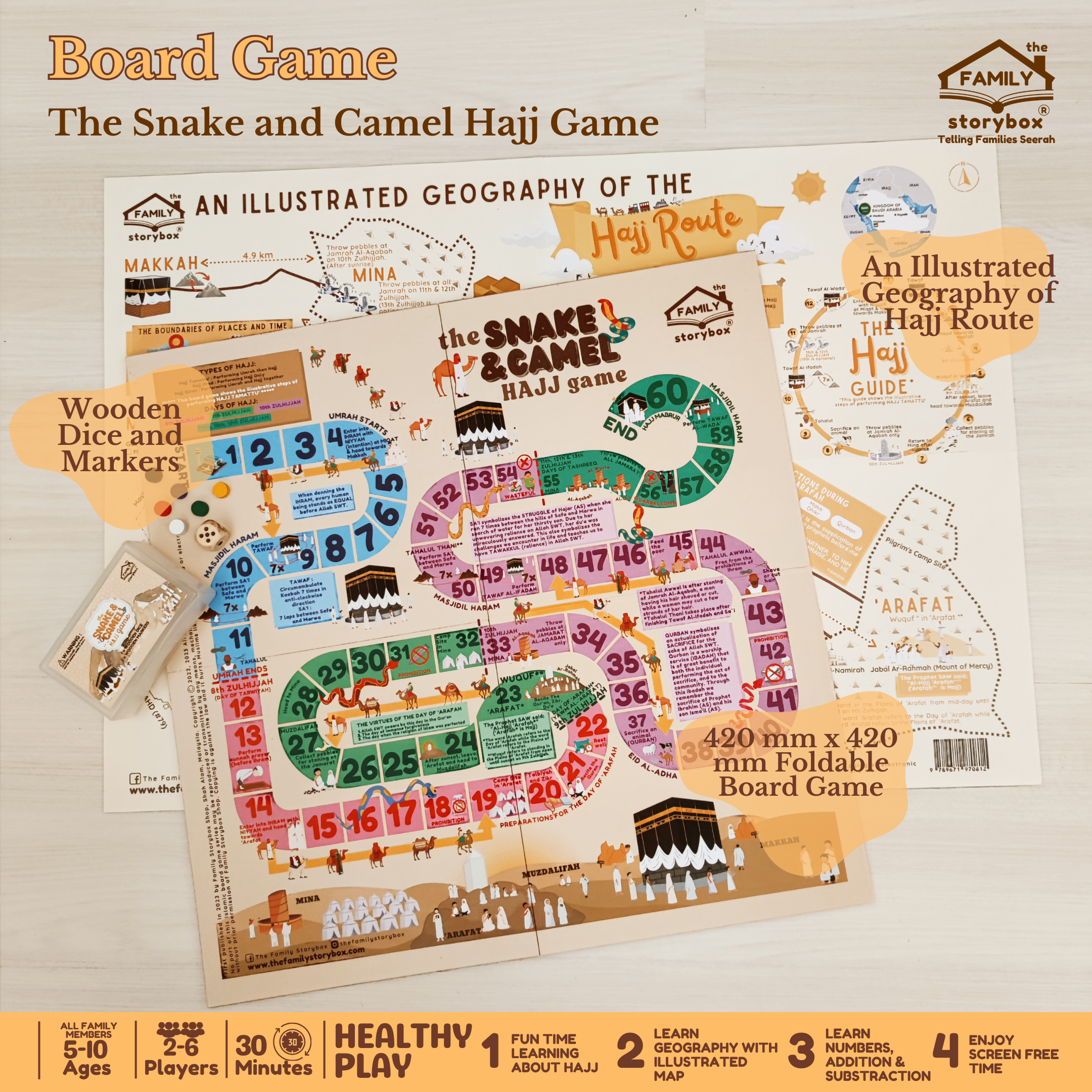 The Snake and Camel Hajj Board Game