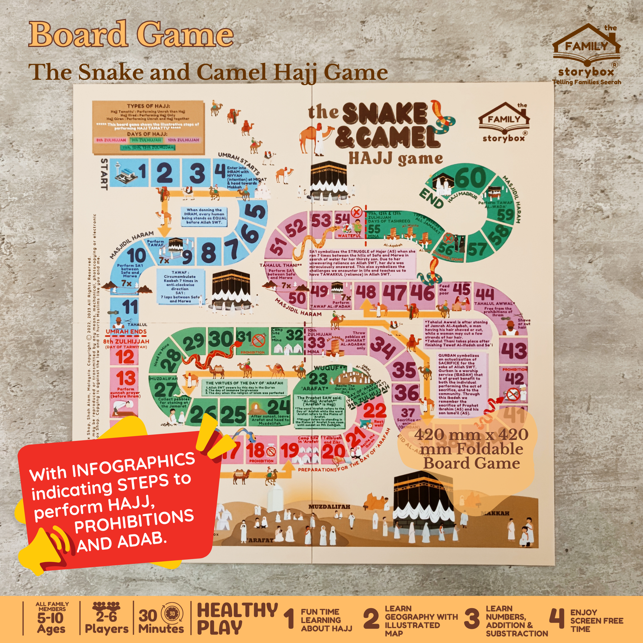 The Snake and Camel Hajj Board Game - Image 2